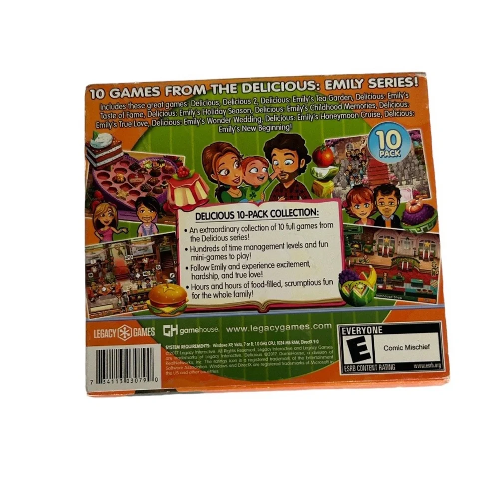 Delicious Amazing Time Management PC Games Pack of 10 Games Brand New
